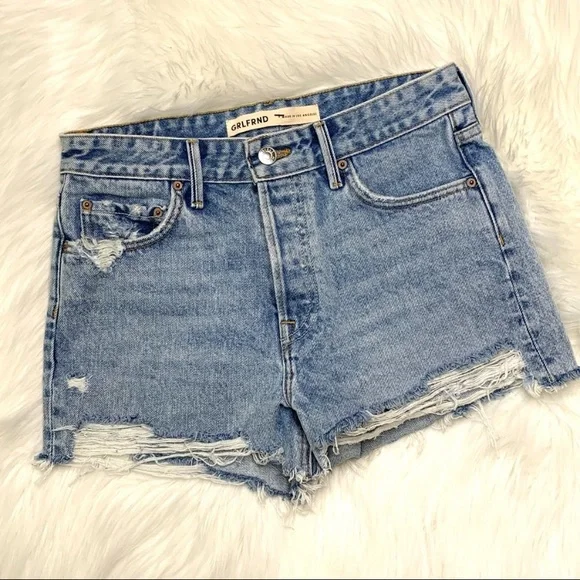 GRLFRND Helena High Rise Cut Off Shorts in NEWPORT SIZE 25 - Picture 8 of 12